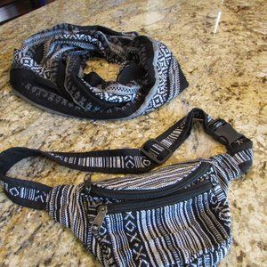 Fanny Pack with Coordinating Infinity Scarf.